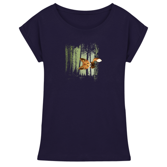 Fuchs im Zwielicht-Wald - Womens Extended Shoulder T-Shirt