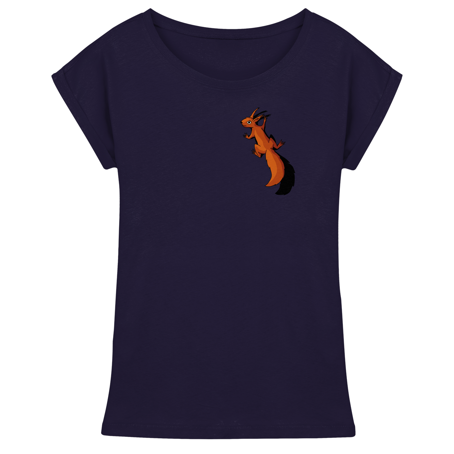 Süßes Eichhörnchen klettert - Womens Extended Shoulder T-Shirt