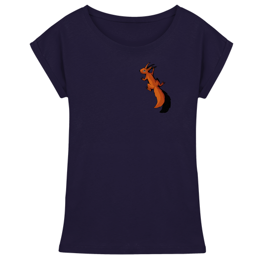 Süßes Eichhörnchen klettert - Womens Extended Shoulder T-Shirt