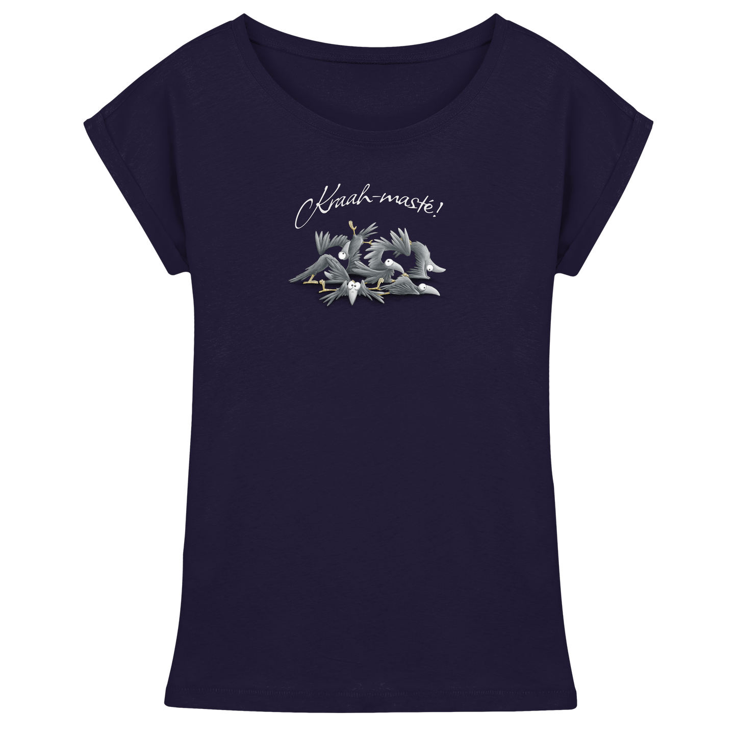 Kraah-masté! Yoga Raben Krähen - Womens Extended Shoulder T-Shirt
