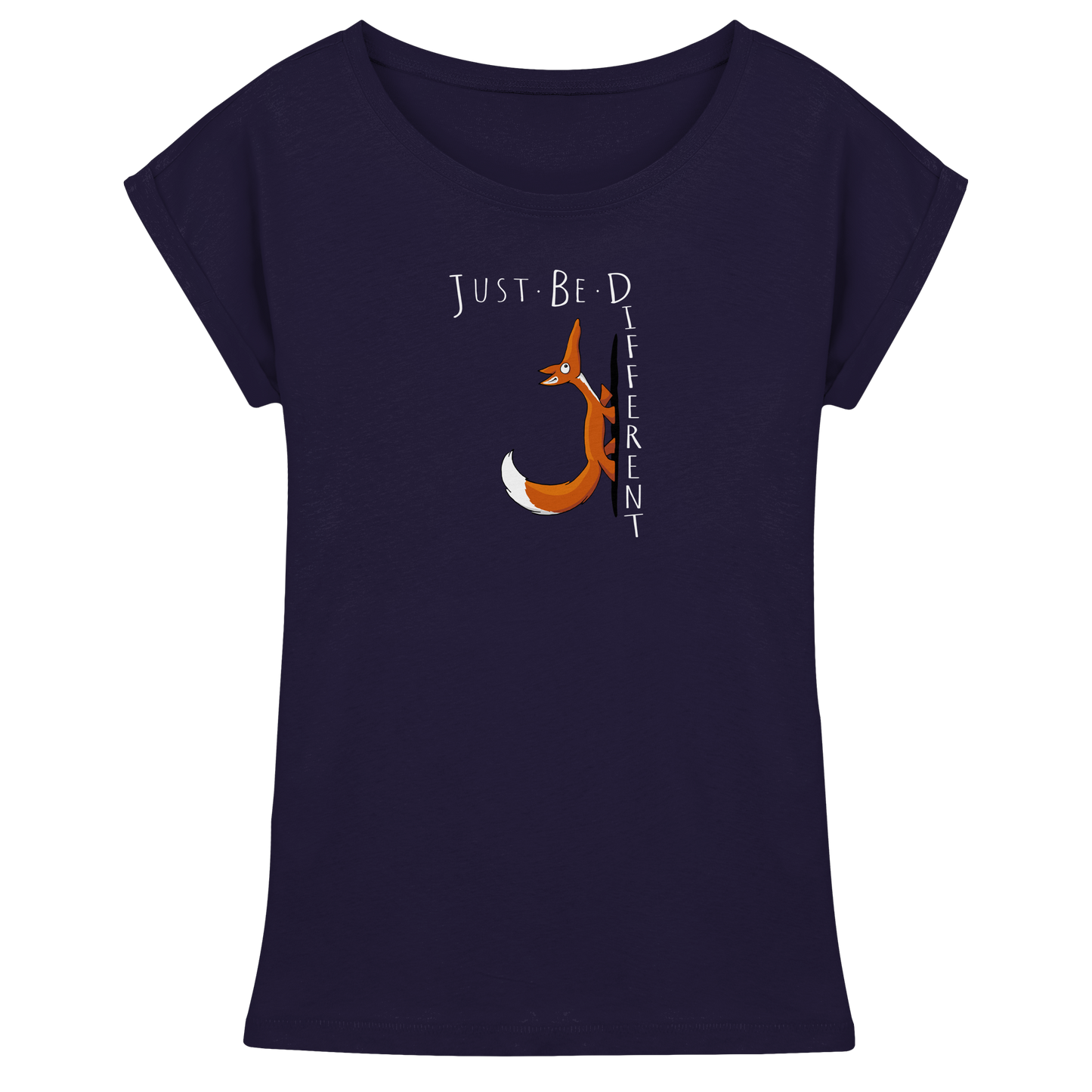 Just Be Different | Sei Anders, kleiner Fuchs - Womens Extended Shoulder T-Shirt
