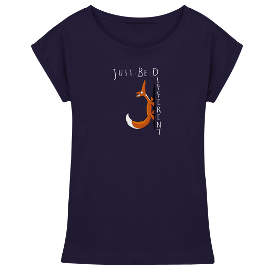 Just Be Different | Sei Anders, kleiner Fuchs - Womens Extended Shoulder T-Shirt
