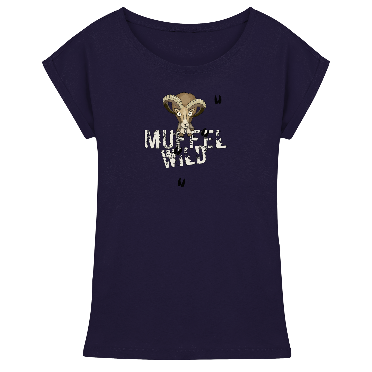 Muffel Wild Mufflon - Womens Extended Shoulder T-Shirt