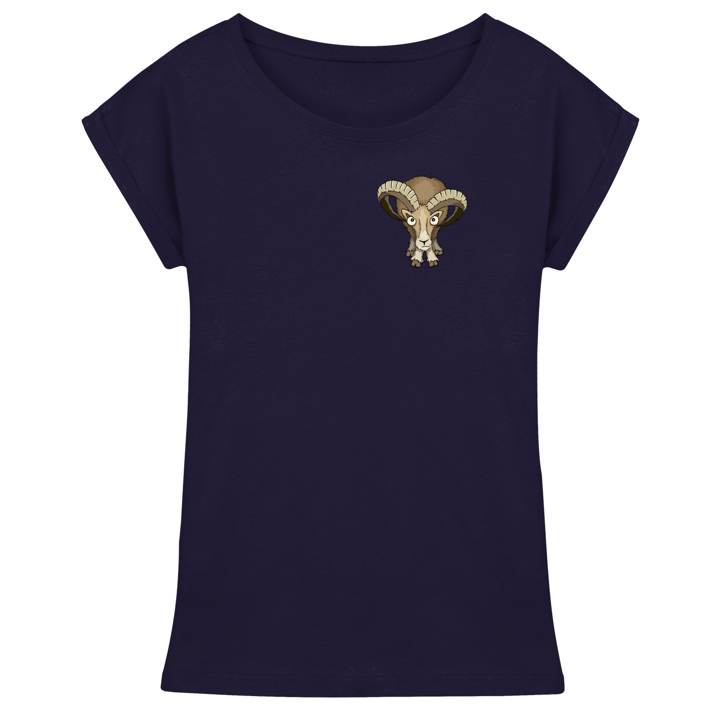 Bockiges Mufflon Widder Schafbock - Womens Extended Shoulder T-Shirt