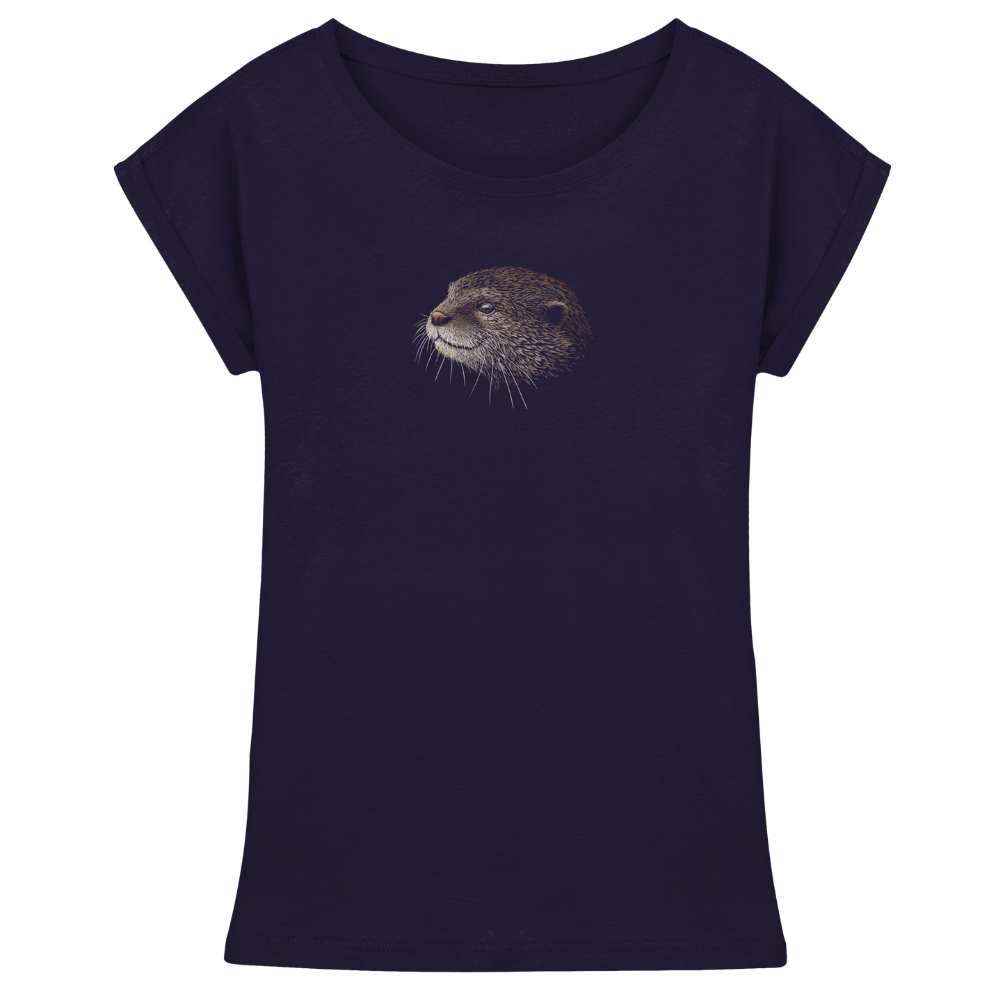 Otter Bleistift Zeichnung KritzelKunst - Womens Extended Shoulder T-Shirt
