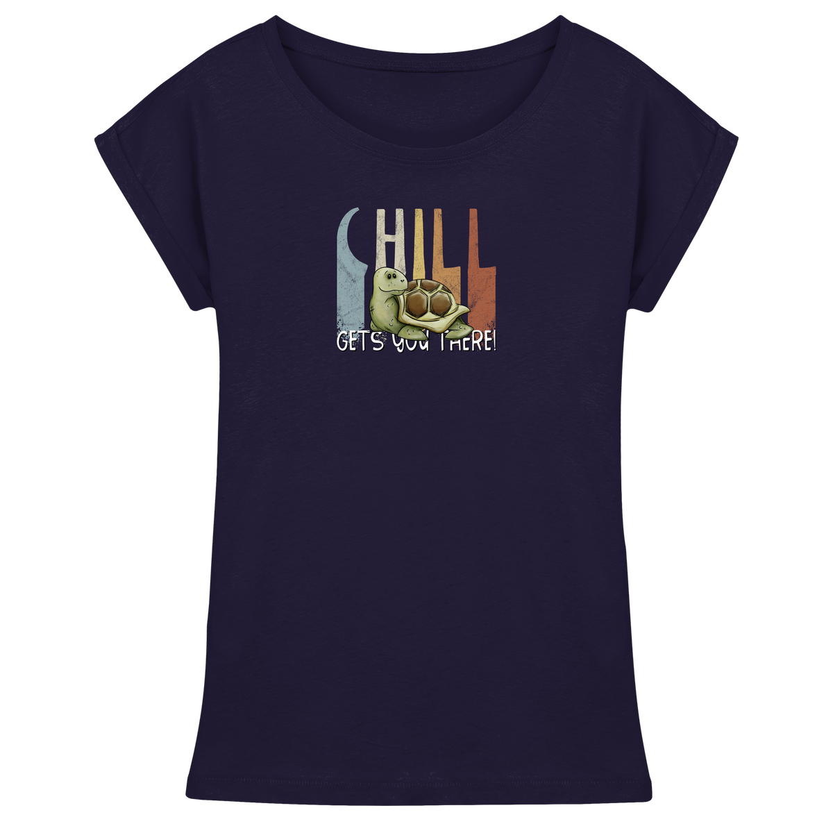 Gechillt gemütliche Schildkröte - Womens Extended Shoulder T-Shirt