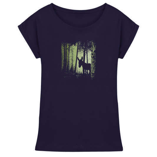Esel im Zwielicht-Wald - Womens Extended Shoulder T-Shirt