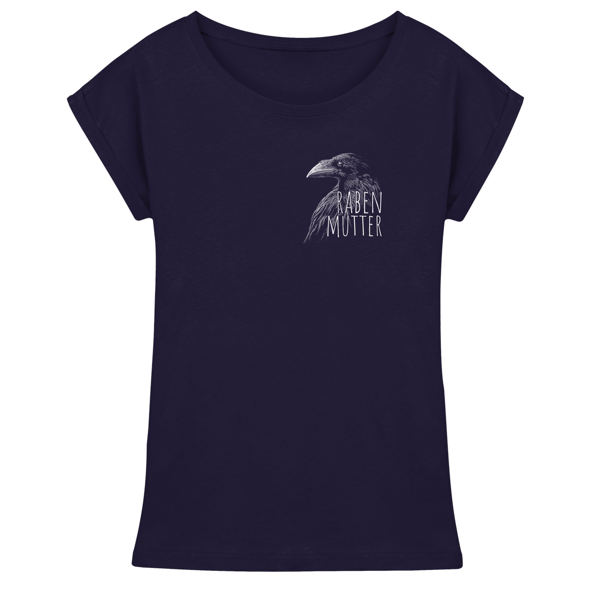 Rabenmutter schwarze Krähe Rabe - Womens Extended Shoulder T-Shirt