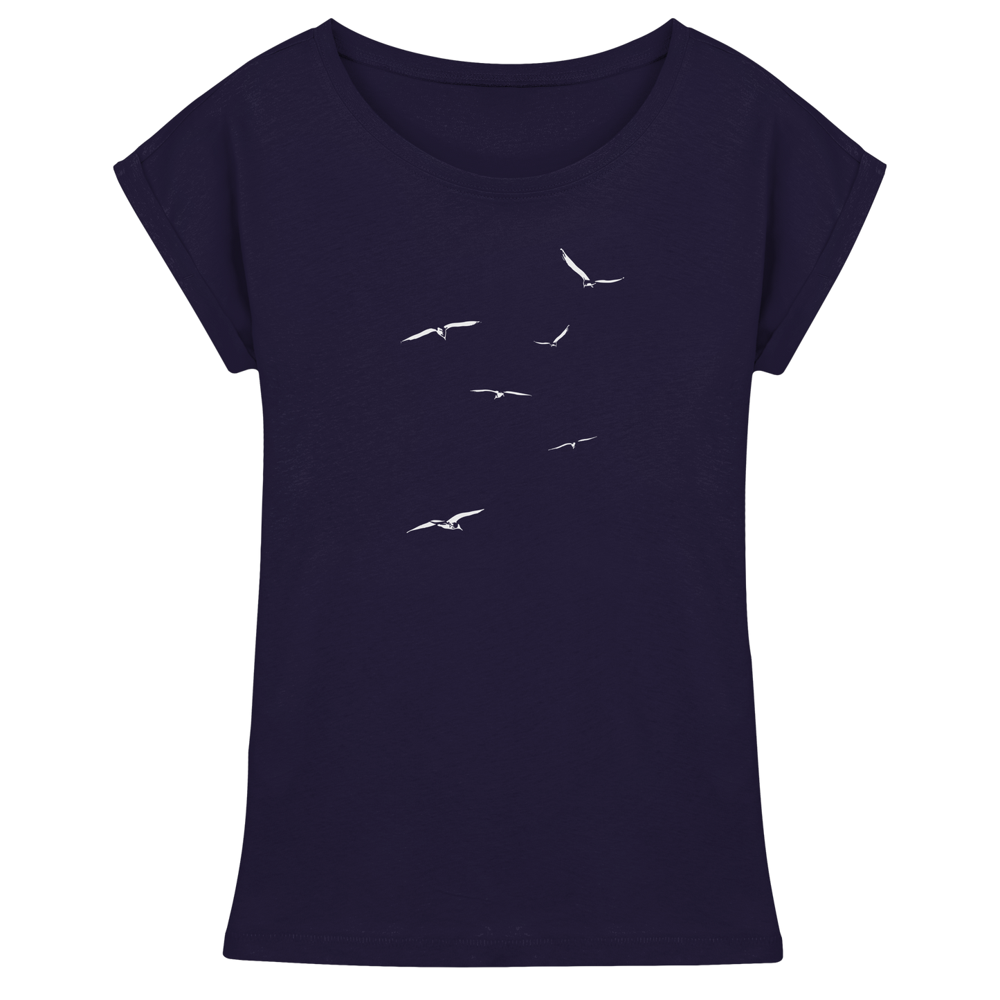 Vogelschwarm – Traum vom Fliegen - Womens Extended Shoulder T-Shirt
