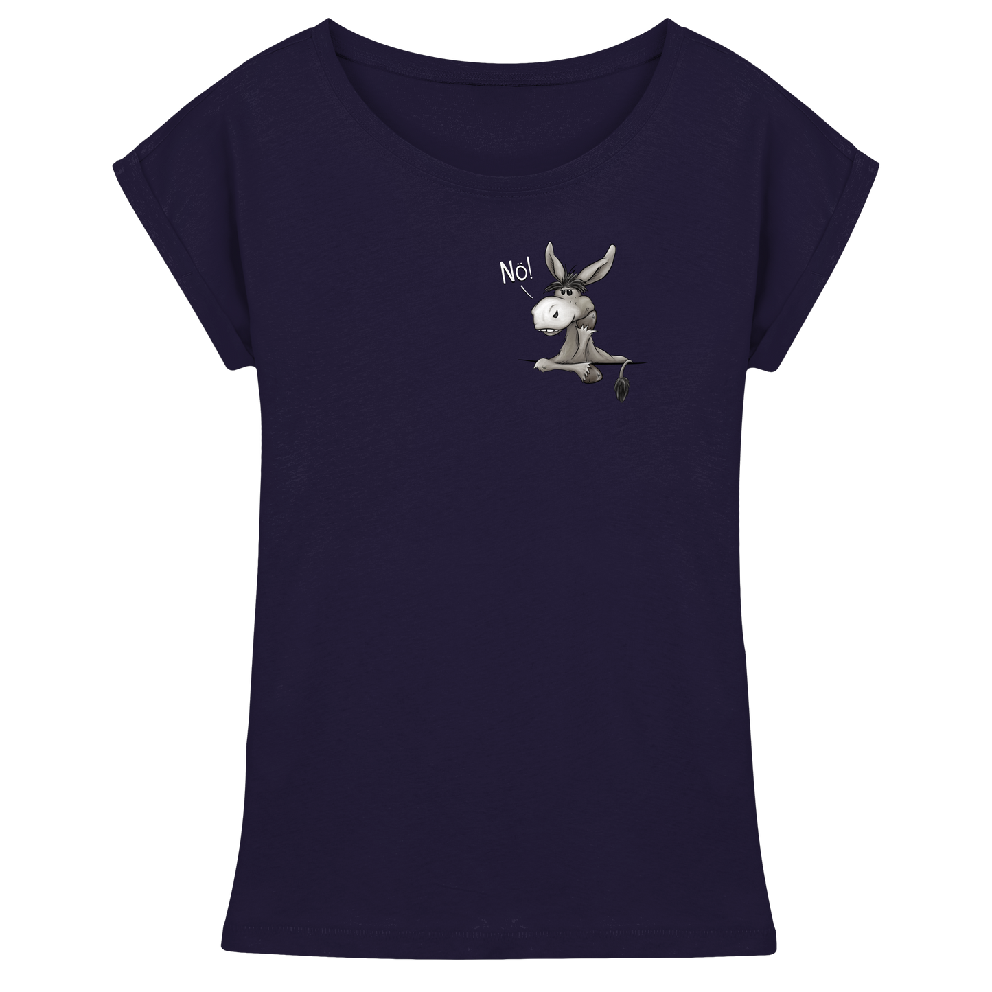 Nö! Störrischer Esel - Womens Extended Shoulder T-Shirt