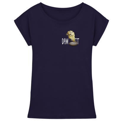 Dam It Verdammt Lustiger Biber - Womens Extended Shoulder T-Shirt