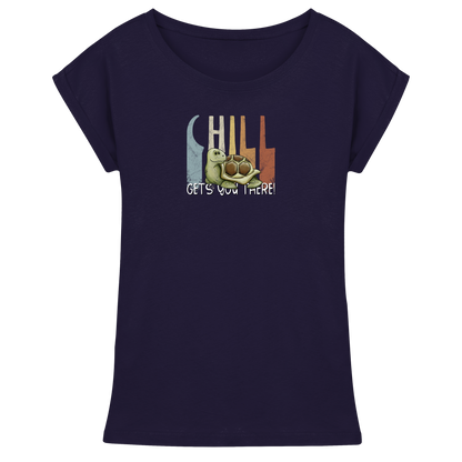 Gechillt gemütliche Schildkröte - Womens Extended Shoulder T-Shirt
