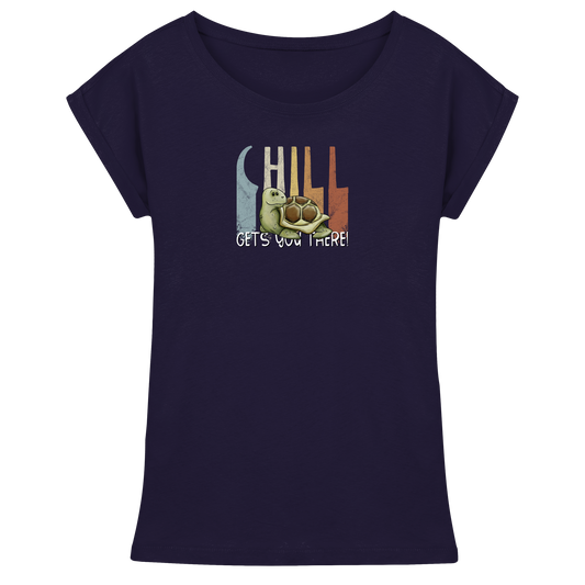 Gechillt gemütliche Schildkröte - Womens Extended Shoulder T-Shirt
