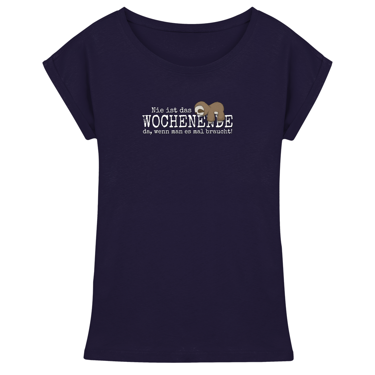 Kawaii Faultier Wochenende - Womens Extended Shoulder T-Shirt