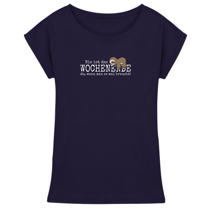 Kawaii Faultier Wochenende - Womens Extended Shoulder T-Shirt