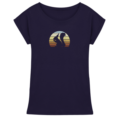 Retro Eichhörnchen Silhouette - Womens Extended Shoulder T-Shirt