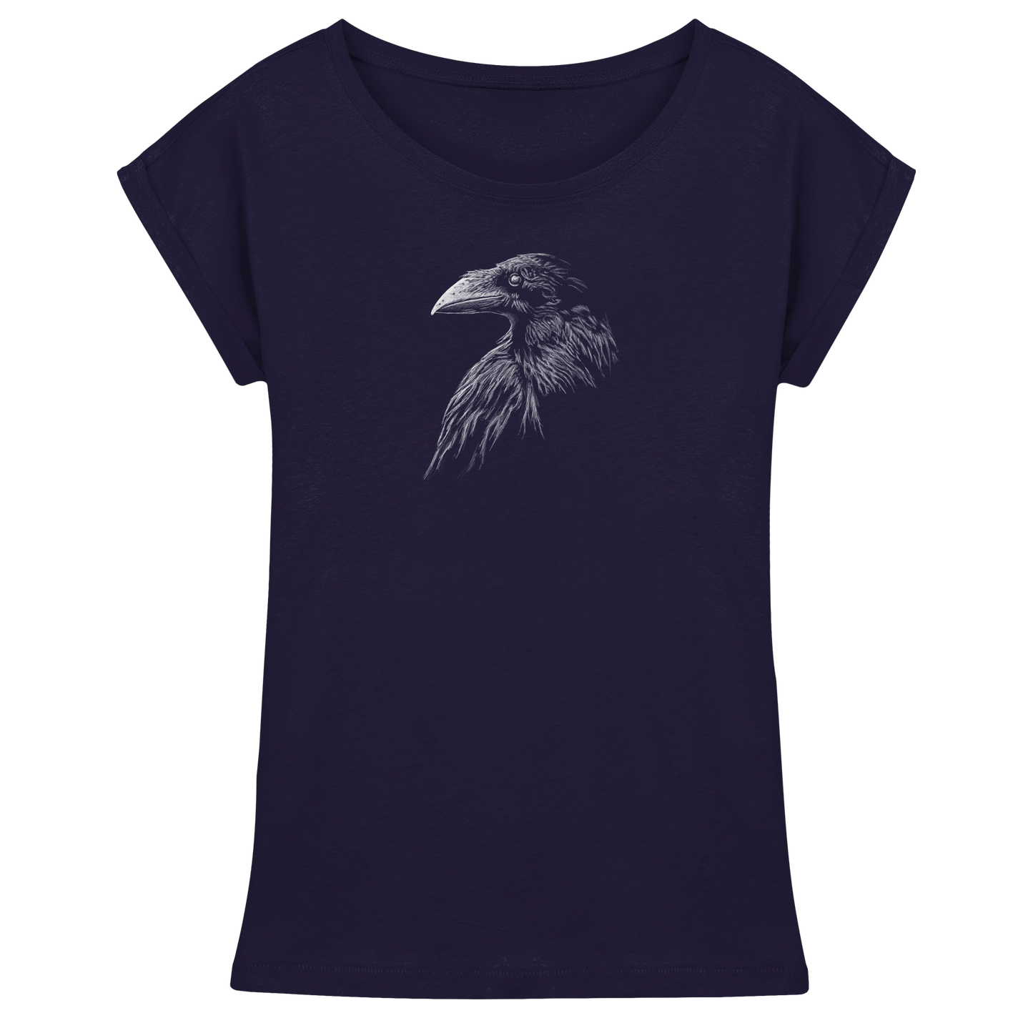 Kritzelkunst Rabe Krähe - Womens Extended Shoulder T-Shirt