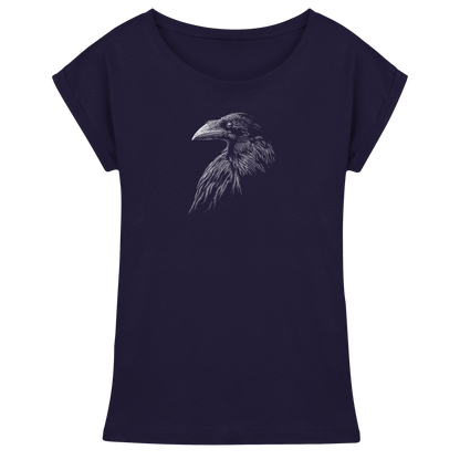 Kritzelkunst Rabe Krähe - Womens Extended Shoulder T-Shirt