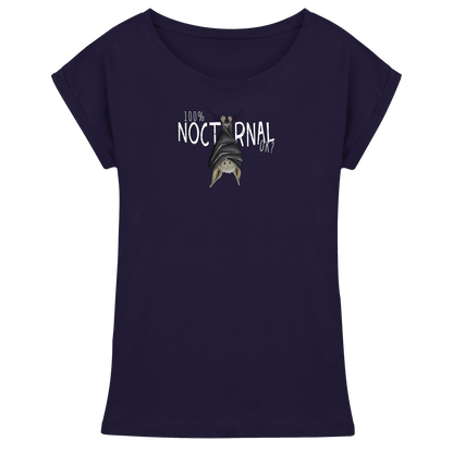 100% nachtaktive Fledermaus - Womens Extended Shoulder T-Shirt