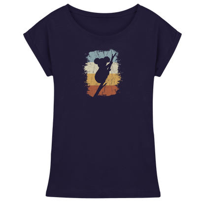 Retro kletternder Koala-Bär - Womens Extended Shoulder T-Shirt