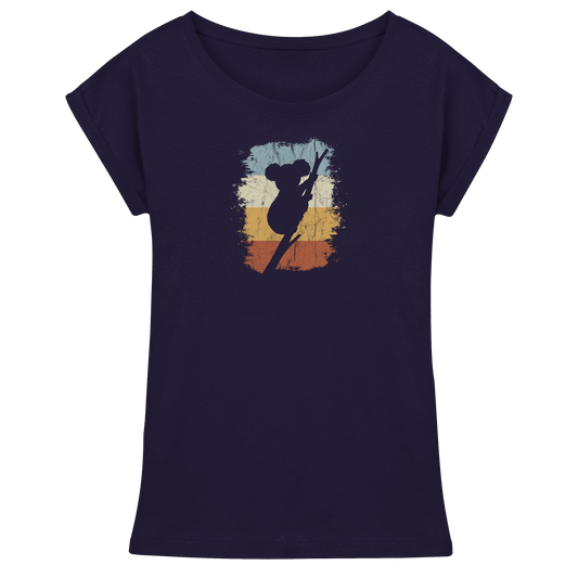 Retro kletternder Koala-Bär - Womens Extended Shoulder T-Shirt