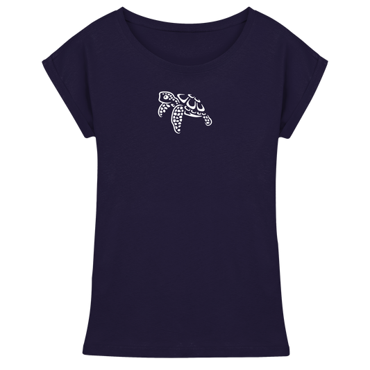 schwimmende Meeres-Schildkröte - Womens Extended Shoulder T-Shirt