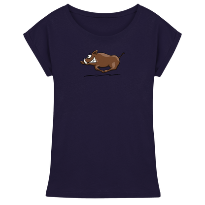 sauwildes Wildschwein | Wildsau  - Womens Extended Shoulder T-Shirt