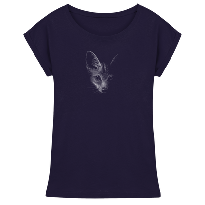 Fuchs Kritzelkunst Illustration - Womens Extended Shoulder T-Shirt