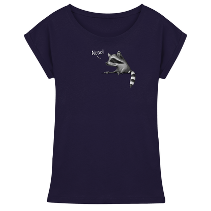 Nope! Frecher verwegener Waschbär - Womens Extended Shoulder T-Shirt