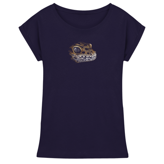 Leopard Gecko Skizze Kritzelkunst - Womens Extended Shoulder T-Shirt