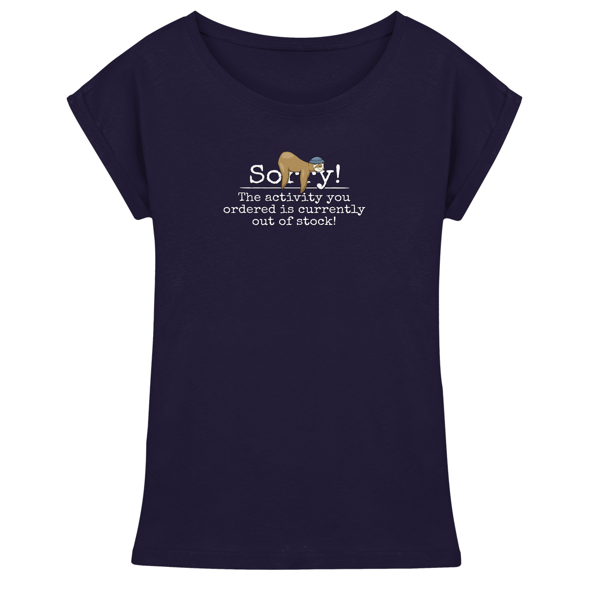 No-Activity Faultier - Womens Extended Shoulder T-Shirt