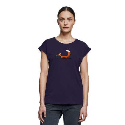 Lässiger cooler Fuchs | Mr. Fox, der Schleicher - Womens Extended Shoulder T-Shirt
