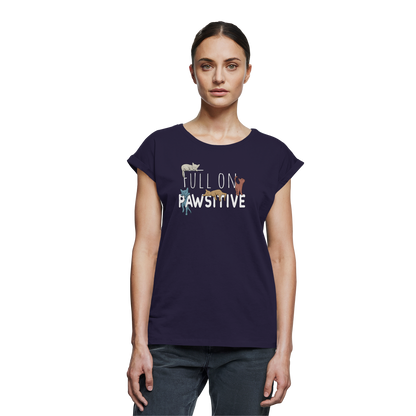 Full On Pawsitive! Gechillte Katzen - Womens Extended Shoulder T-Shirt