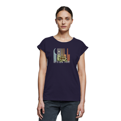 Gechillt gemütliche Schildkröte - Womens Extended Shoulder T-Shirt