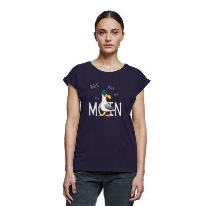 Moin Moin Lässige Hipster Möwe  - Womens Extended Shoulder T-Shirt
