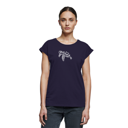 schwimmende Meeres-Schildkröte - Womens Extended Shoulder T-Shirt