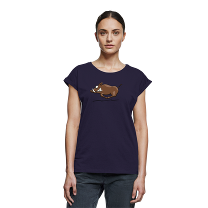 sauwildes Wildschwein | Wildsau  - Womens Extended Shoulder T-Shirt