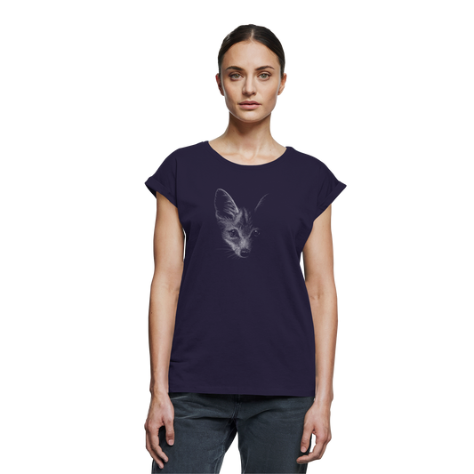 Fuchs Kritzelkunst Illustration - Womens Extended Shoulder T-Shirt