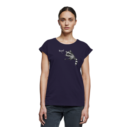 Nope! Frecher verwegener Waschbär - Womens Extended Shoulder T-Shirt