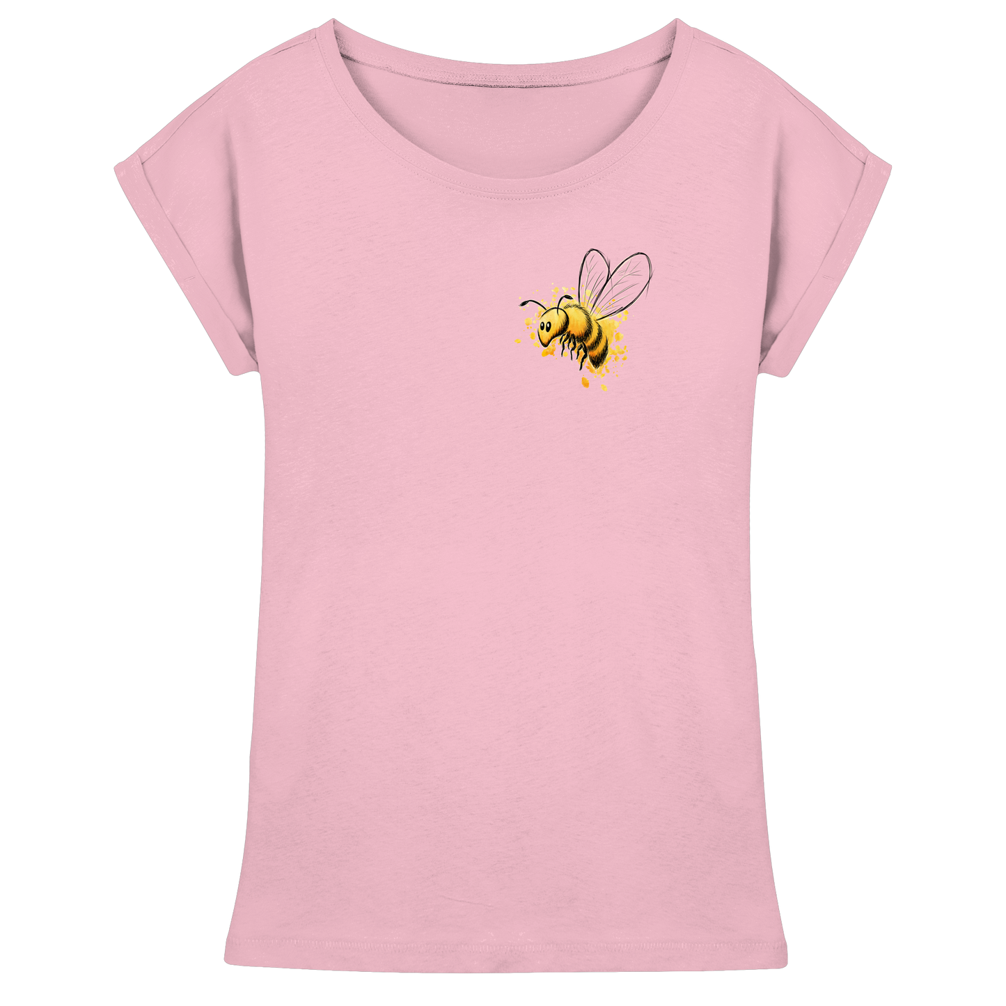 Lässige kleine Honig-Biene - Womens Extended Shoulder T-Shirt