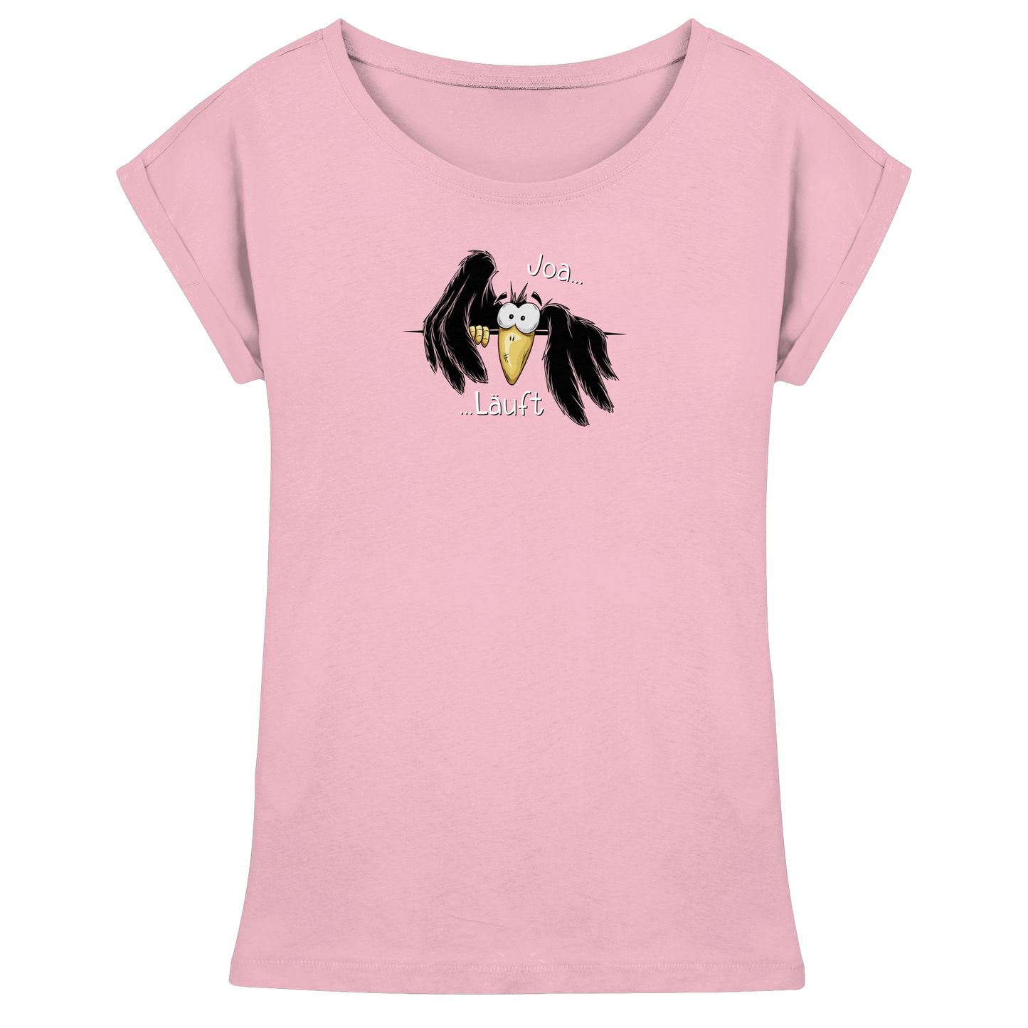 Joa Läuft Krähe gechillter Rabe - Womens Extended Shoulder T-Shirt