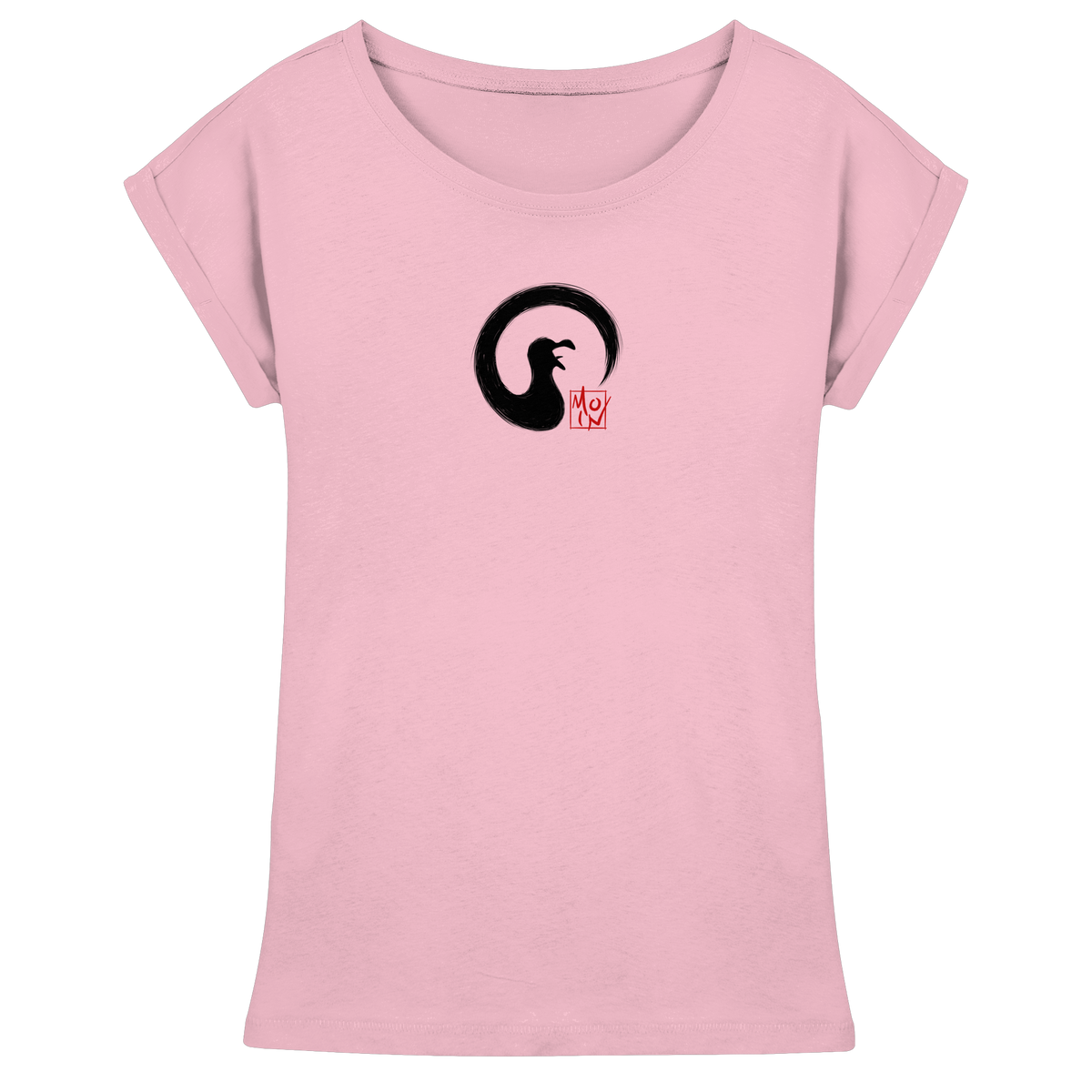 Moin kreischende japanische Enso Möwe - Womens Extended Shoulder T-Shirt