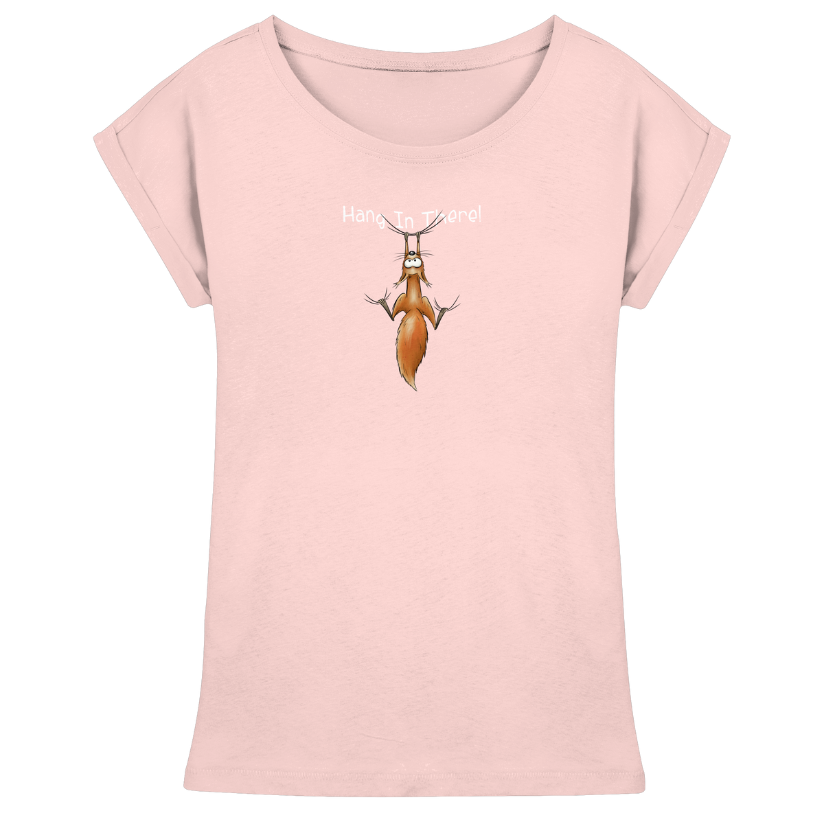 Hang In There | Lässiges Eichhörnchen - Womens Extended Shoulder T-Shirt