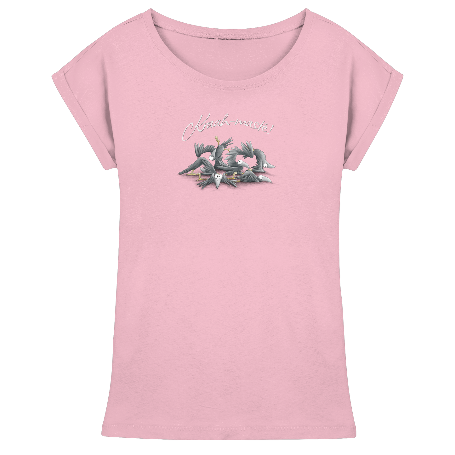 Kraah-masté! Yoga Raben Krähen - Womens Extended Shoulder T-Shirt