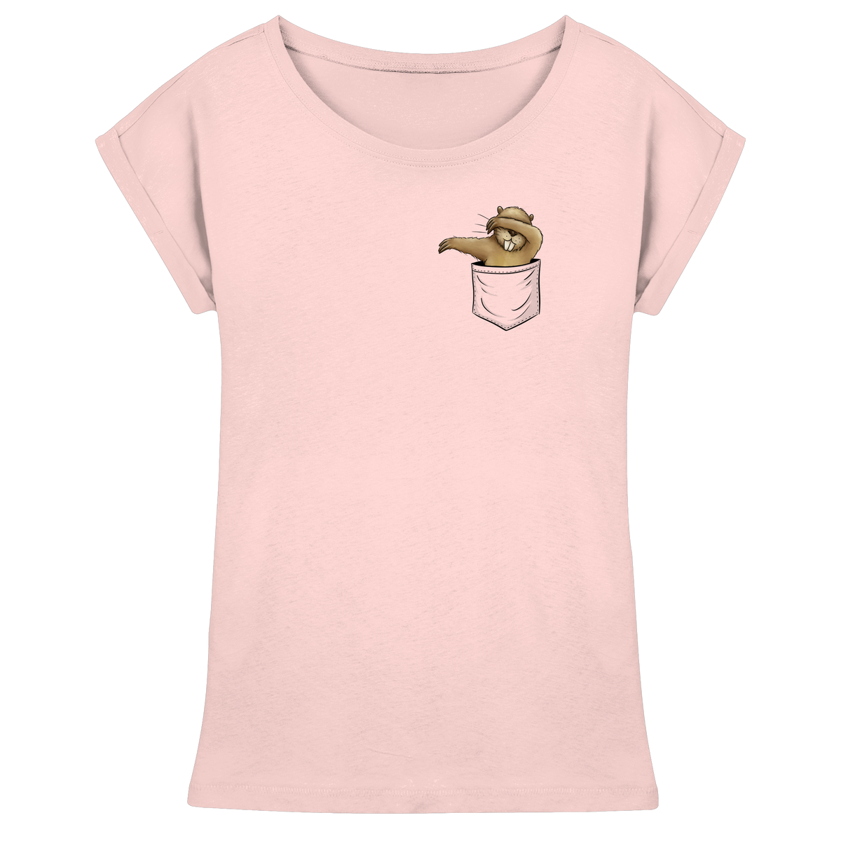 Dabbender Biber in Deiner Tasche - Womens Extended Shoulder T-Shirt