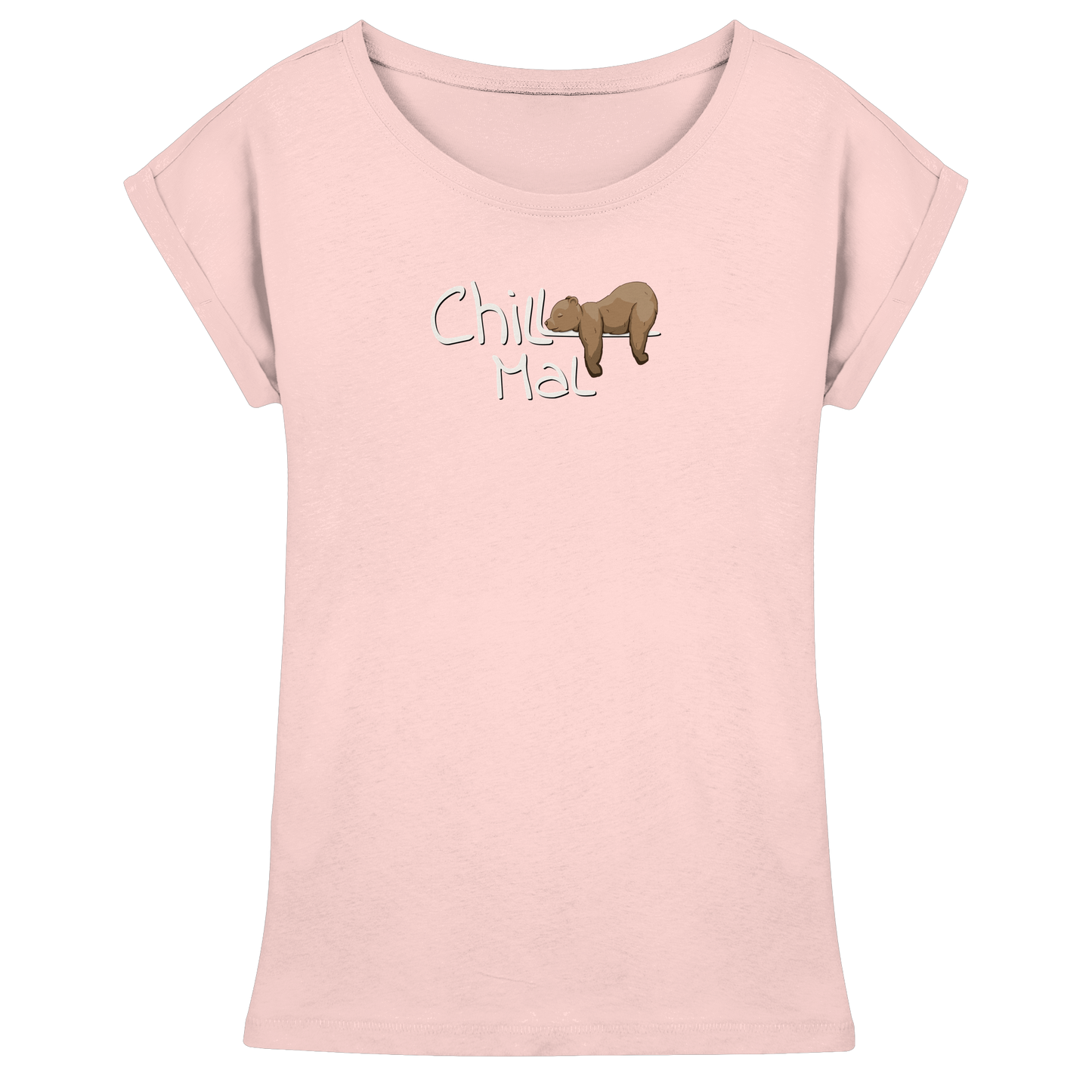 Chill Mal schläfriger Braunbär - Womens Extended Shoulder T-Shirt