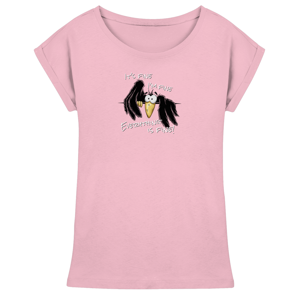 I’m Fine Rabe | Alles Gut Krähe - Womens Extended Shoulder T-Shirt