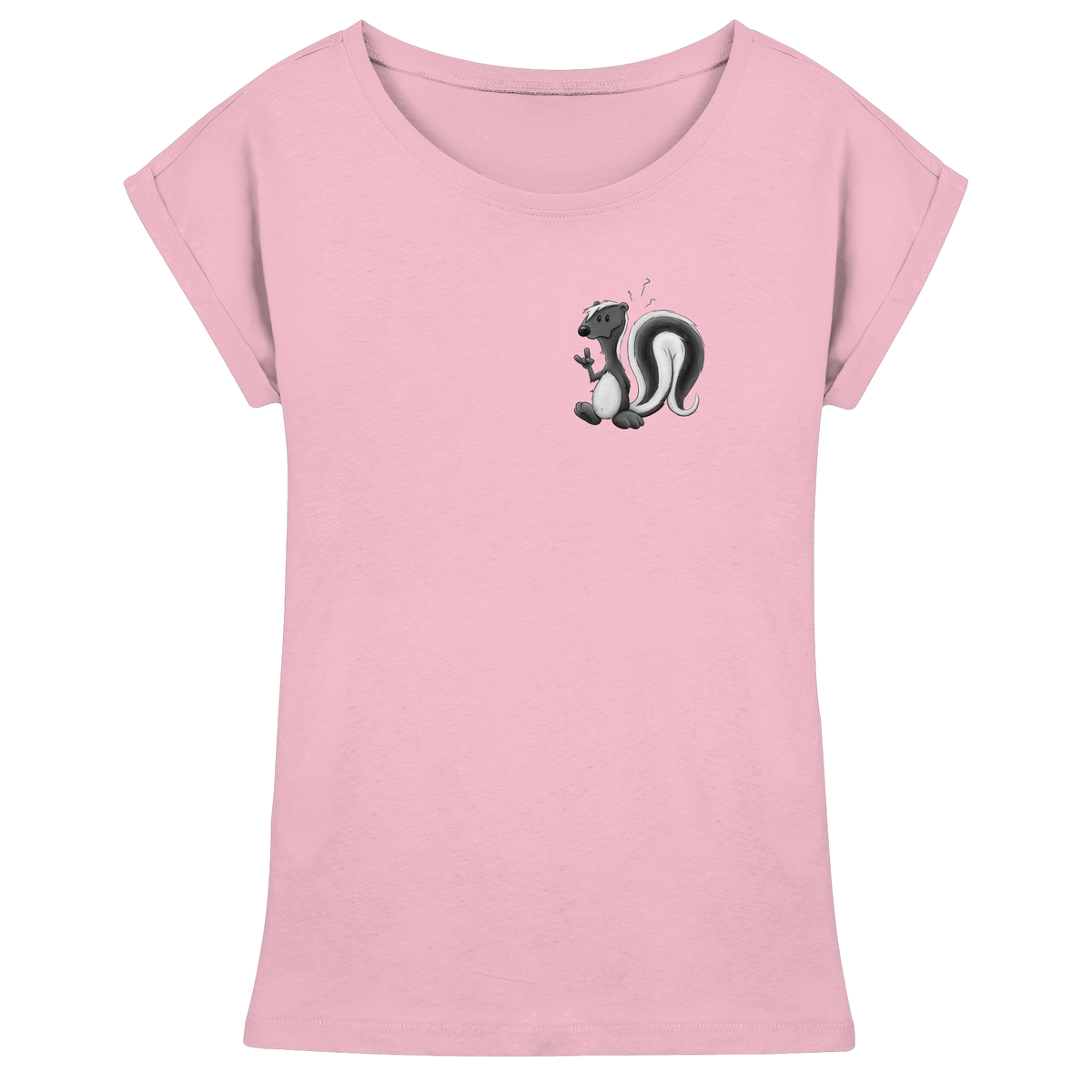 Lustig stinkiges Stinktier - Womens Extended Shoulder T-Shirt
