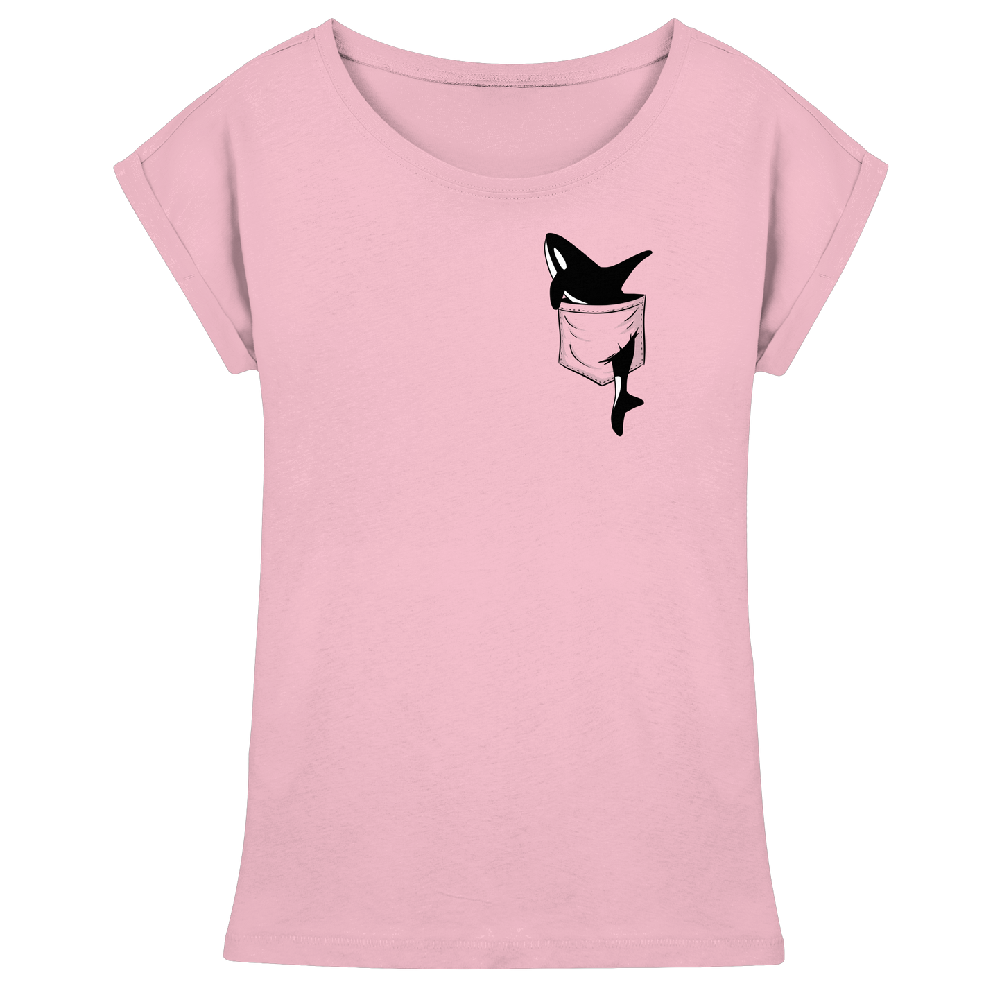 Orca In Deiner Tasche - Womens Extended Shoulder T-Shirt