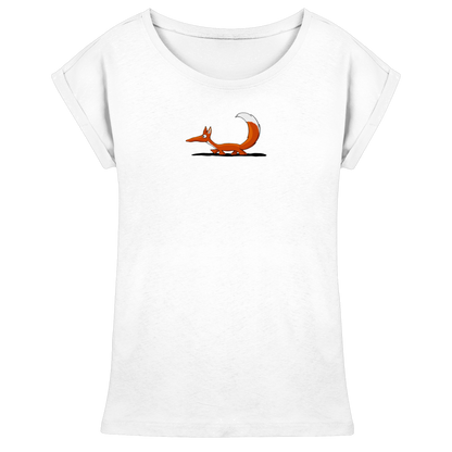 Lässiger cooler Fuchs | Mr. Fox, der Schleicher - Womens Extended Shoulder T-Shirt